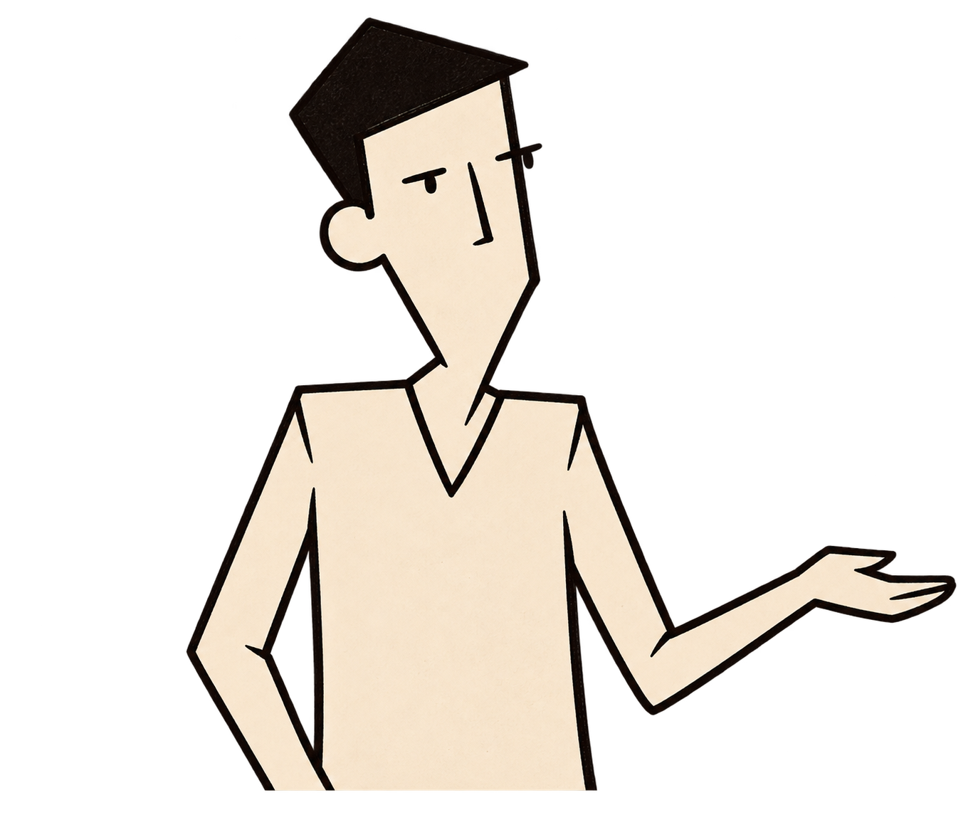 Our guy inviting you to choose